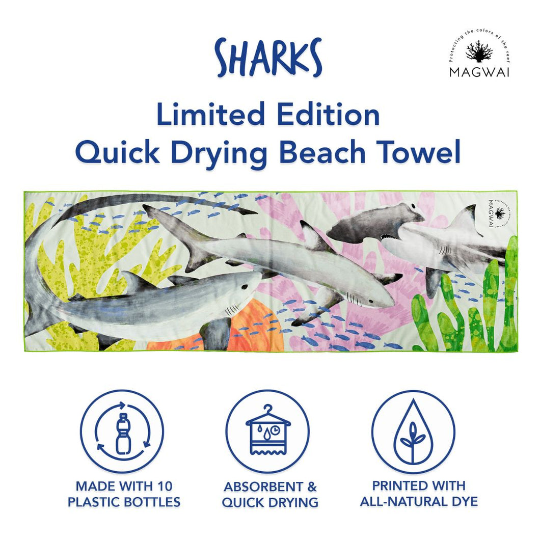 MAGWAI Quick-Drying Beach Towel - Shark (Limited Edition)