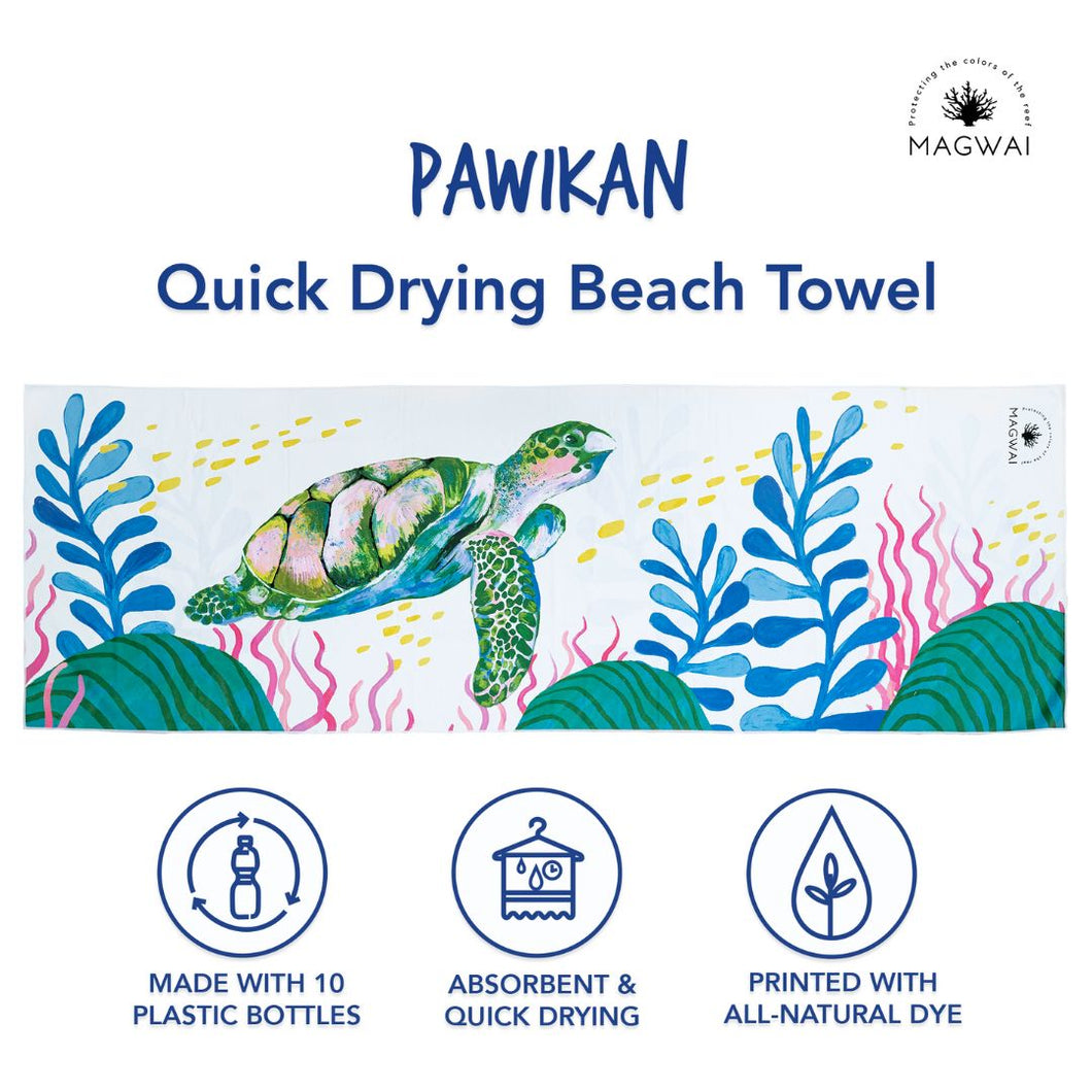 MAGWAI Quick-Drying Beach Towel - Pawikan