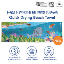 Load image into Gallery viewer, MAGWAI x Forest Foundation Philippines Beach Towel | Absorbent, Quick-Drying, & Multipurpose
