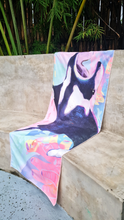 Load image into Gallery viewer, MAGWAI Quick-Drying Towels Manta Ray Pagi design, made with microfiber plastic recycled bottles. Available in beach towel size and hand or face towel size. Absorbent and quick-drying, sand-proof, multipurpose for beach, gym, bath or shower, Travel-friendly