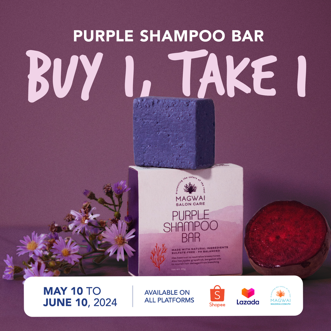 Buy 1 Take 1 MAGWAI Purple Shampoo Bar (65g)