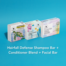 Load image into Gallery viewer, MAGWAI Plastic-Free Starter Kit | Conditioner Blend + Facial Bar + 1 Shampoo Bar