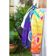 Load image into Gallery viewer, Lightweight, microfiber, quick-drying MAGWAI towel made from recycled plastic bottles, featuring a coral reef-inspired design; ideal for gym, travel, yoga, and daily use