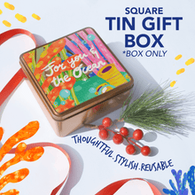 Load image into Gallery viewer, MAGWAI Tin Gift Box Square 12x12x5 cm Reusable Container for Gifts &amp; Storage
