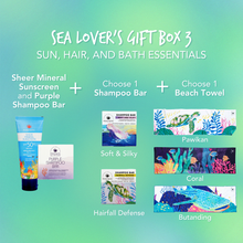 Load image into Gallery viewer, MAGWAI Sea Lover&#39;s Gift Box | Sun, Hair, &amp; Bath Essentials
