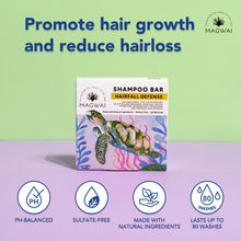 Load image into Gallery viewer, MAGWAI Strength and Shine Bundle | 1 Hairfall Defense + 1 Conditioner Blend + 1 Purple Shampoo
