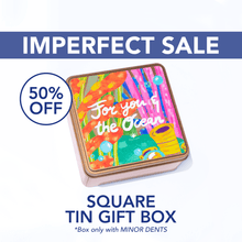 Load image into Gallery viewer, (IMPERFECT SALE) MAGWAI Tin Gift Box Square 12x12x5 cm - With Minor Dents
