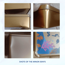 Load image into Gallery viewer, (IMPERFECT SALE) MAGWAI Tin Gift Box Square 12x12x5 cm - With Minor Dents
