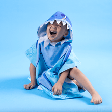 Load image into Gallery viewer, Baby Shark Kids Towel Hoodie | 100% Cotton Soft and Absorbent Hooded Bath Towel Poncho Cape
