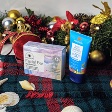 Load image into Gallery viewer, MAGWAI Sunkissed Skin Set | Reef Safe Mineral Sunscreen 30g + Facial Bar | Holiday Gift Bundle
