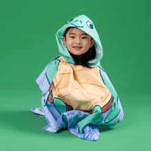 Load image into Gallery viewer, Baby Turtle Kids Towel Hoodie | 100% Cotton Soft and Absorbent Hooded Bath Towel Poncho Cape
