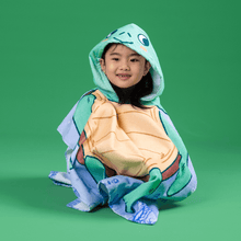 Load image into Gallery viewer, Baby Turtle Kids Towel Hoodie | 100% Cotton Soft and Absorbent Hooded Bath Towel Poncho Cape + 1pc Free Facial Bar
