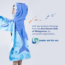 Load image into Gallery viewer, Baby Shark Kids Towel Hoodie | 100% Cotton Soft and Absorbent Hooded Bath Towel Poncho Cape + 1pc Free Facial Bar
