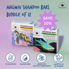 Load image into Gallery viewer, MAGWAI 12pcs Hairfall Defense &amp; Scalp Soother Shampoo Bars | Anti-Dandruff + Hairfall Control
