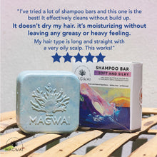 Load image into Gallery viewer, MAGWAI Shampoo Bar Soft and Silky variant with natural ingredients for smooth and manageable hair
