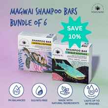 Load image into Gallery viewer, MAGWAI 6pcs Hairfall Defense &amp; Scalp Soother Shampoo Bars | Anti-Dandruff + Hairfall Control
